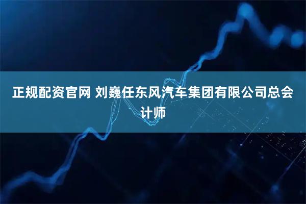 正规配资官网 刘巍任东风汽车集团有限公司总会计师